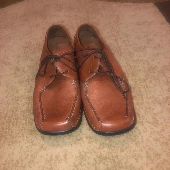 Hush puppies-brown lace up leather shoes main image 4